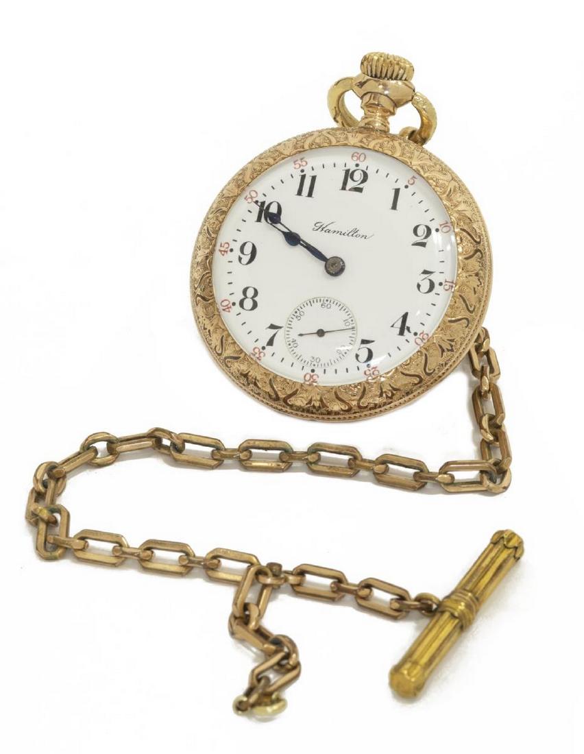 HAMILTON 21 JEWEL FANCY CASE POCKET WATCH HAMILTON 21 JEWEL FANCY CASE POCKET WATCH