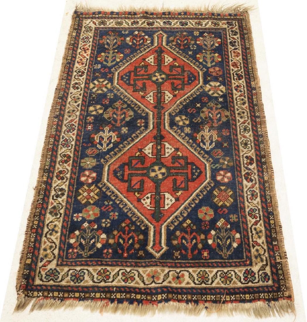 HAND-TIED KAZAK LORI RUG, 2'8' x 4'5": Hand-tied Kazak Lori/ Luri rug, approx 2'8"w, 4'5"l Start Price: $100.00
