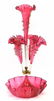 VICTORIAN CRANBERRY ART GLASS EPERGNE CENTERPIECE