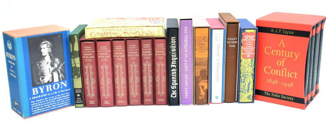 (22 VOLS) BOOKS, MOST UNREAD, SLIP CASES: (22 Vols) Books, Most in like new condition, many with slip cases, titles include: "Byron, A Biography", "Casanova, History of My Life", "The Year of Decision, 1846", "The Spanish Inquisition", many o