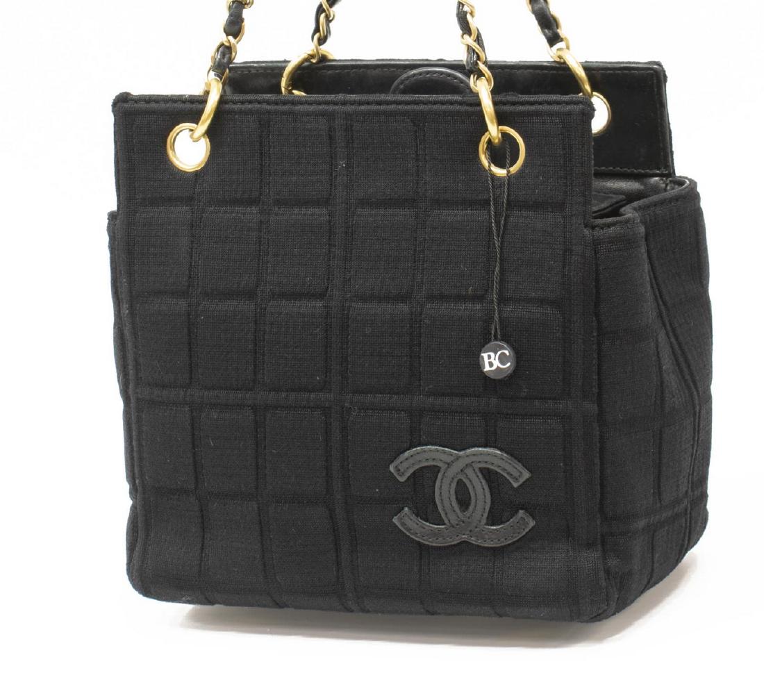 CHANEL CHOCOBAR CANVAS SQUARE HANDBAG (1 of 5)