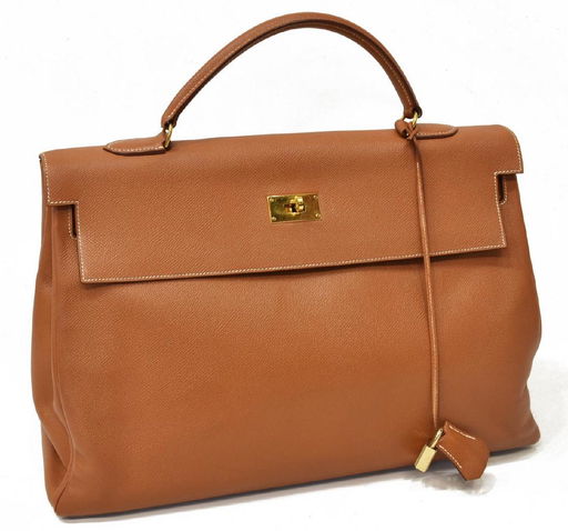 Hermes Brown Leather Kelly Shoulder Bag