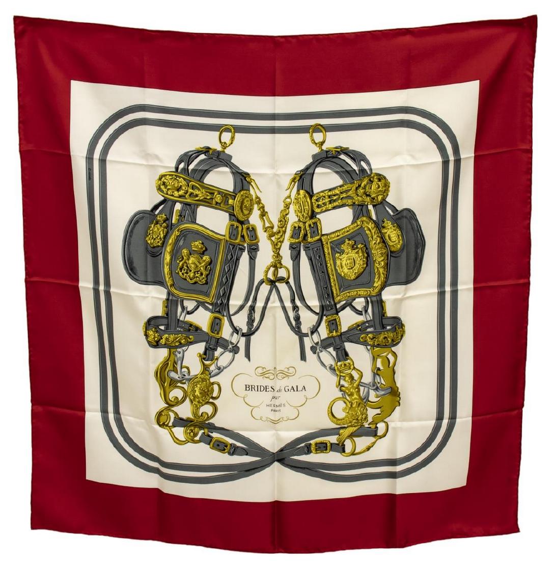 HERMES SILK TWILL SCARF, 'BRIDES DE GALA' PATTERN (1 of 2)