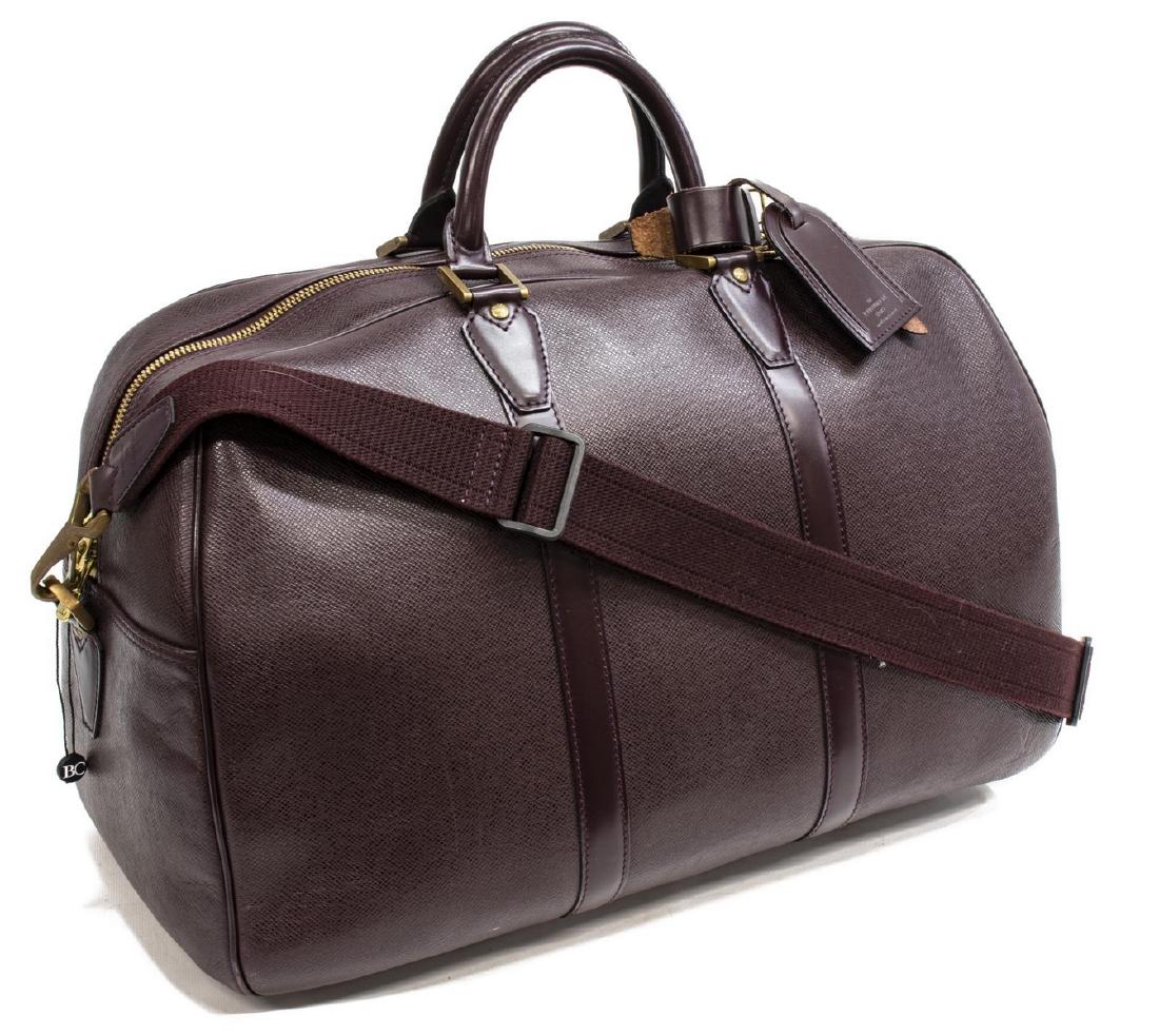 LOUIS VUITTON 'KENDALL" BURGUNDY TAIGA TRAVEL BAG (1 of 4)