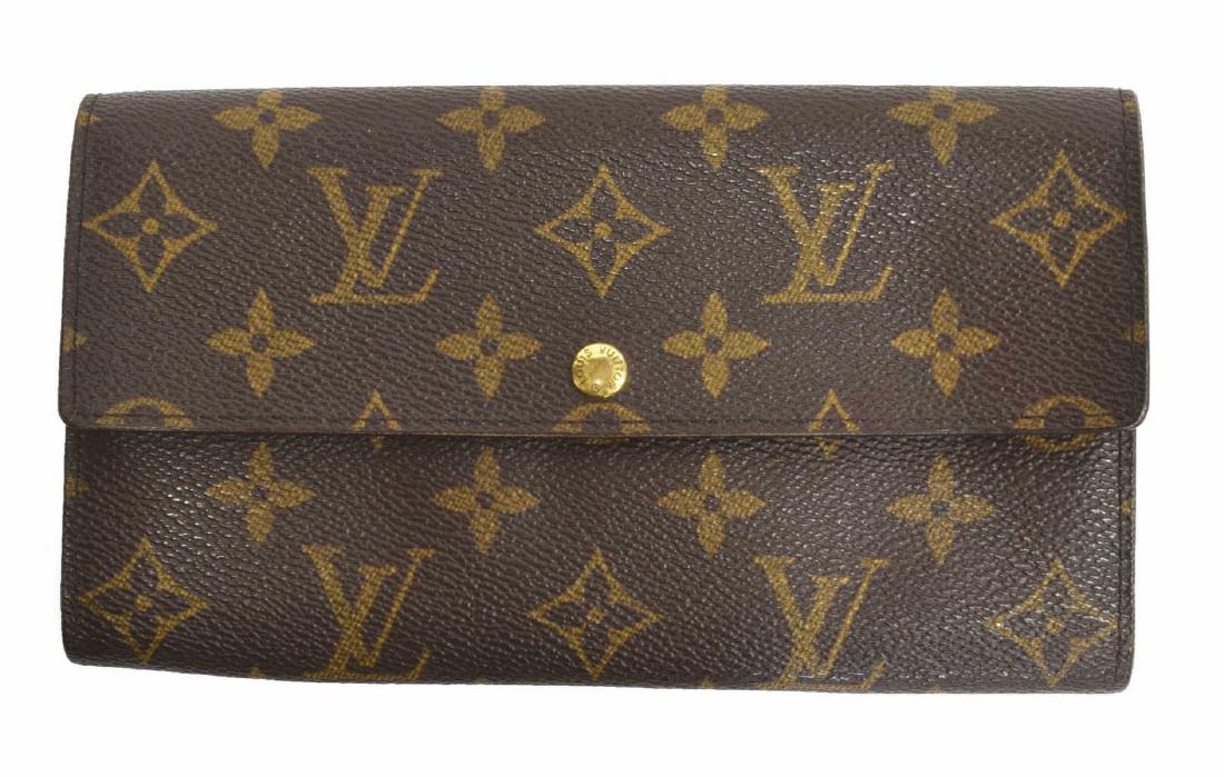 LOUIS VUITTON 'SARAH' MONOGRAM CANVAS WALLET (1 of 3)