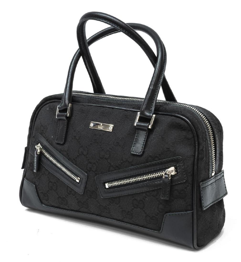 GUCCI BLACK MONOGRAM COATED CANVAS MINI HANDBAG (1 of 4)