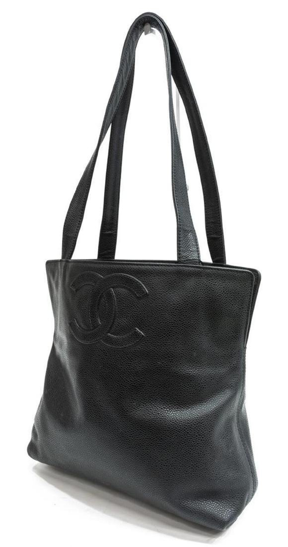 CHANEL BLACK CAVIAR LEATHER TOTE BAG (1 of 4)