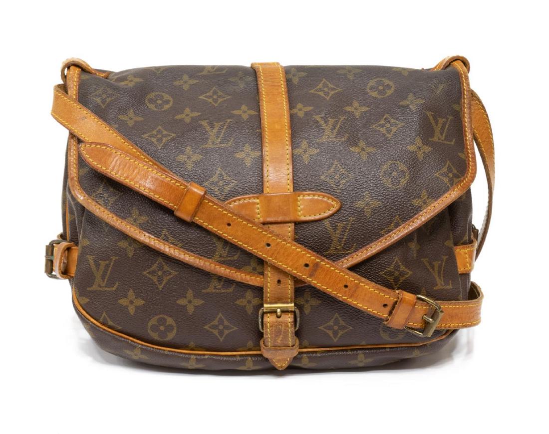 LOUIS VUITTON 'SAUMUR 25' MONOGRAM COATED CANVAS (1 of 5)
