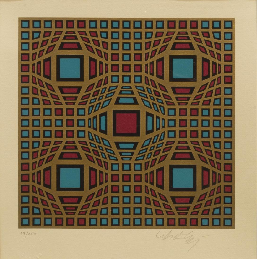 VICTOR VASARELY (D.1997) OP ART SERIGRAPH (1 of 4)