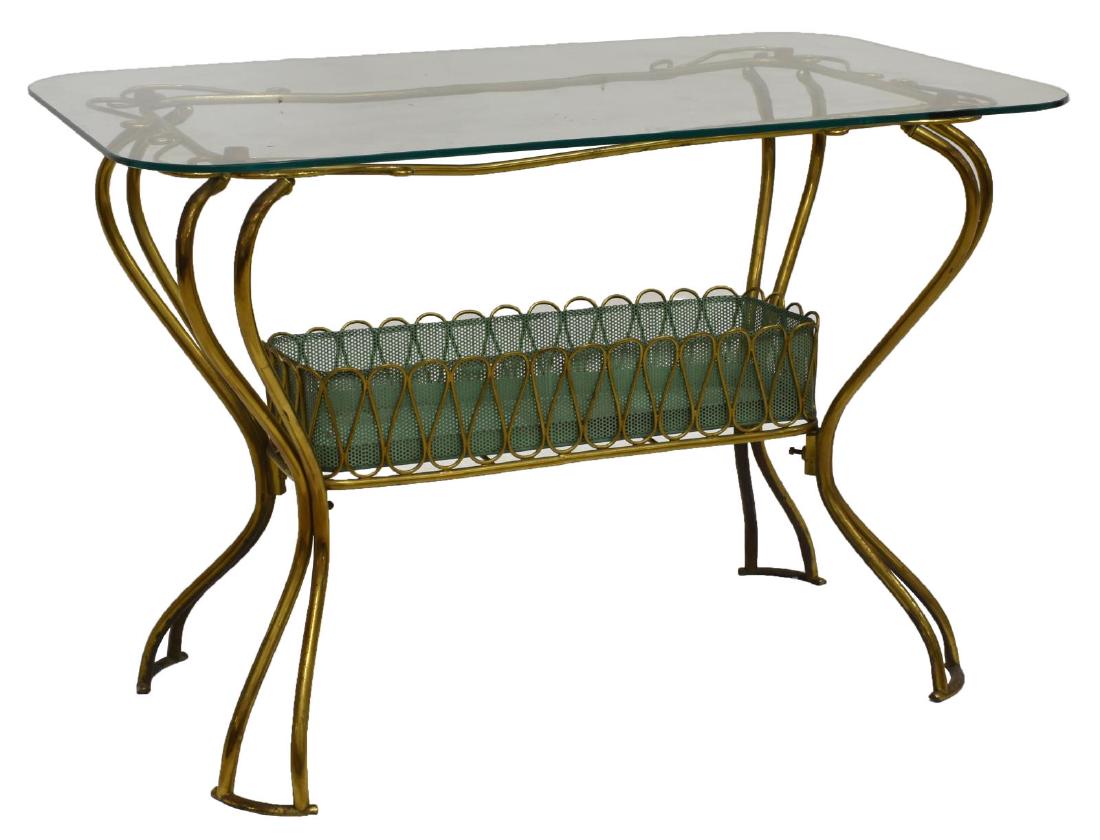 ITALIAN MID-CENTURY MODERN BRASS CENTER TABLE (1 of 3)