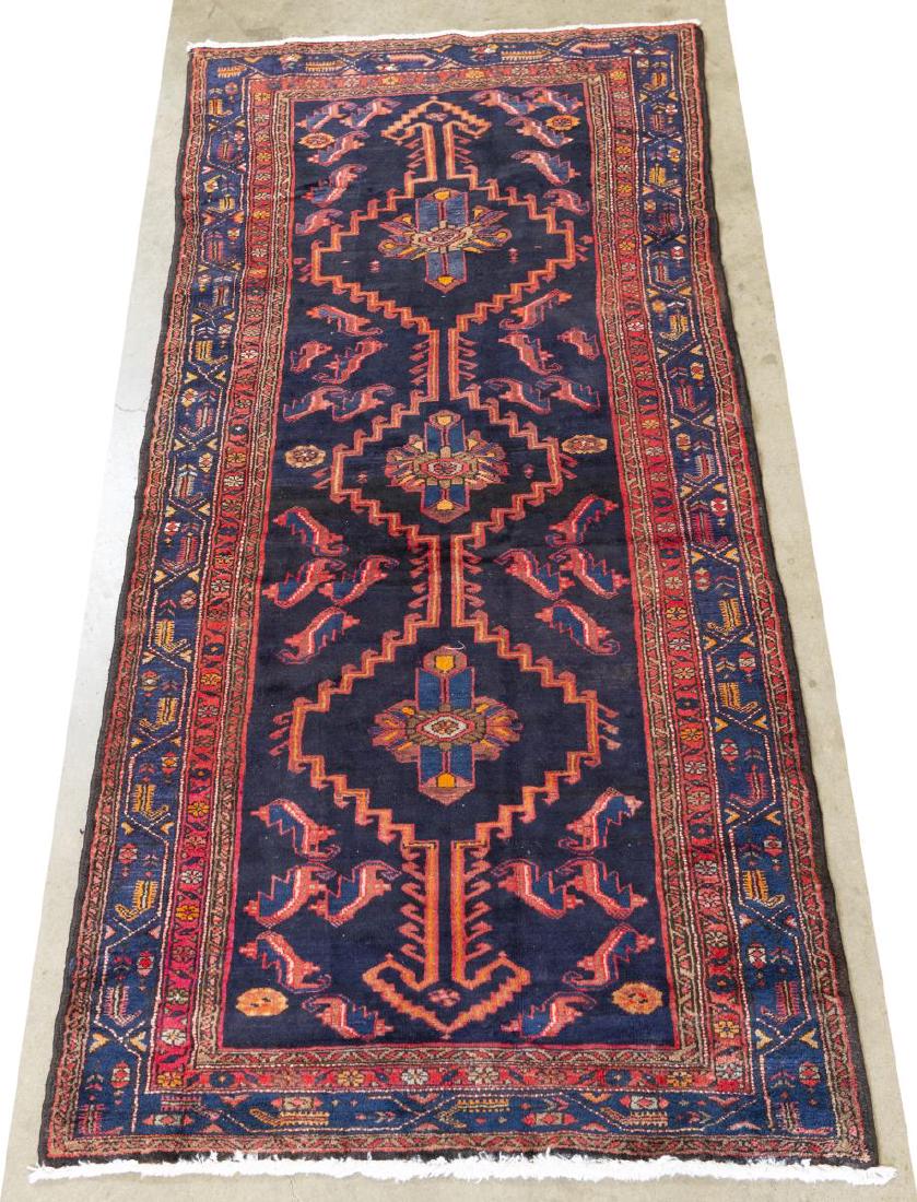 HAND-TIED PERSIAN ZANJAN RUG, 9'3" X 4'4" (1 of 4)