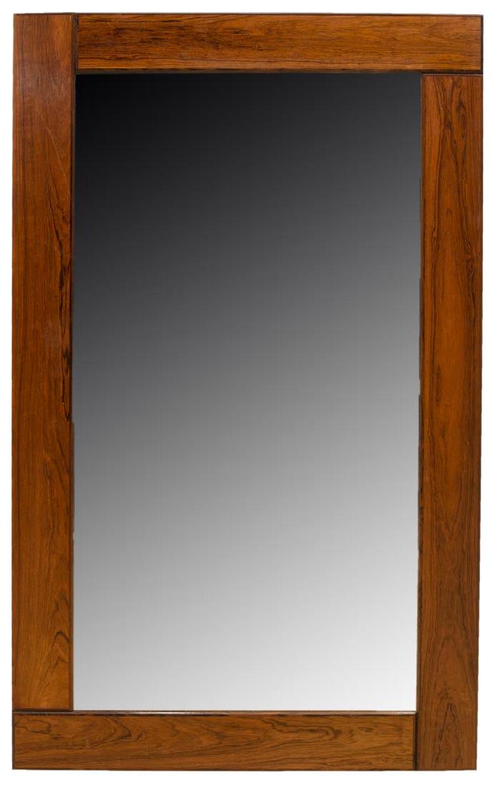 DANISH MID-CENTURY MODERN ROSEWOOD WALL MIRROR (1 of 3)