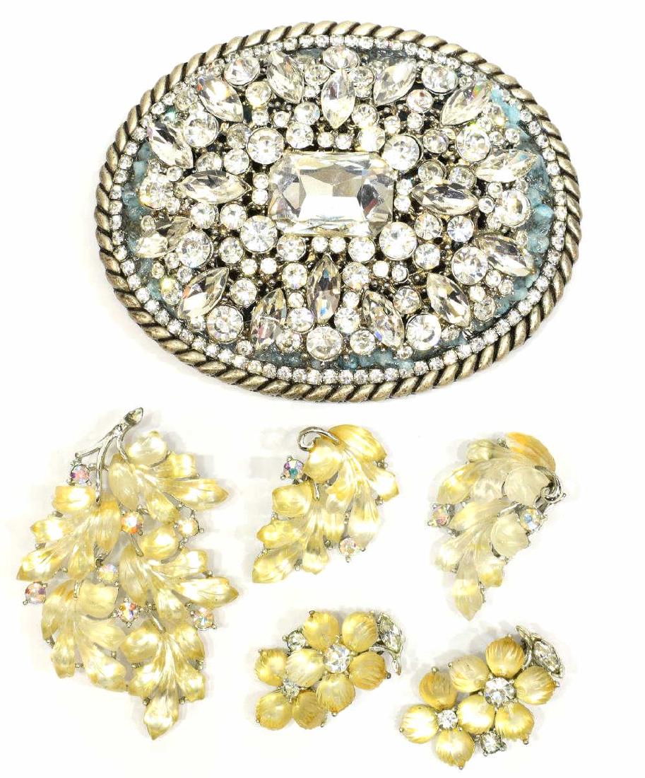 (LOT) LISNER COSTUME JEWELRY & RHINESTONE BUCKLE (1 of 6)