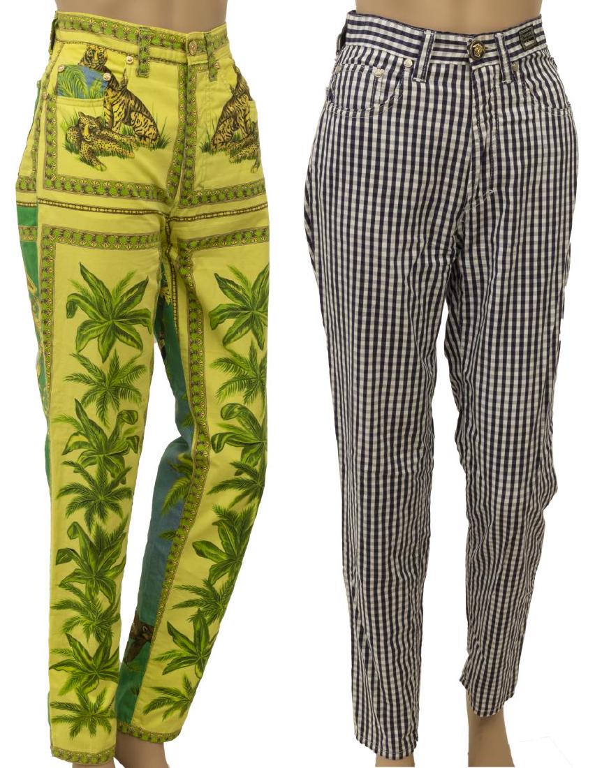 (2) VINTAGE VERSACE COUTURE DESIGNER PANTS (1 of 9)