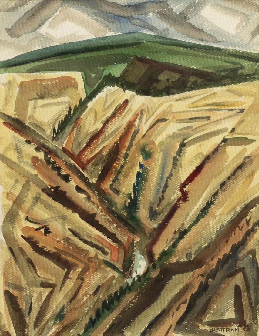 EMIL BISTTRAM (NM, D.1976) WATERCOLOR LANDSCAPE (1 of 4)