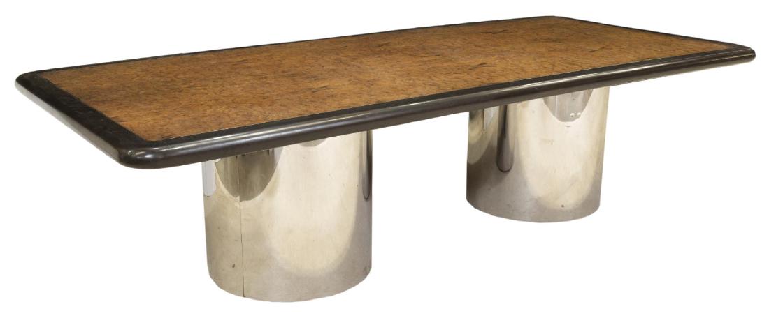 MONUMENTAL MODERN BURL CONFERENCE DINING TABLE (1 of 4)