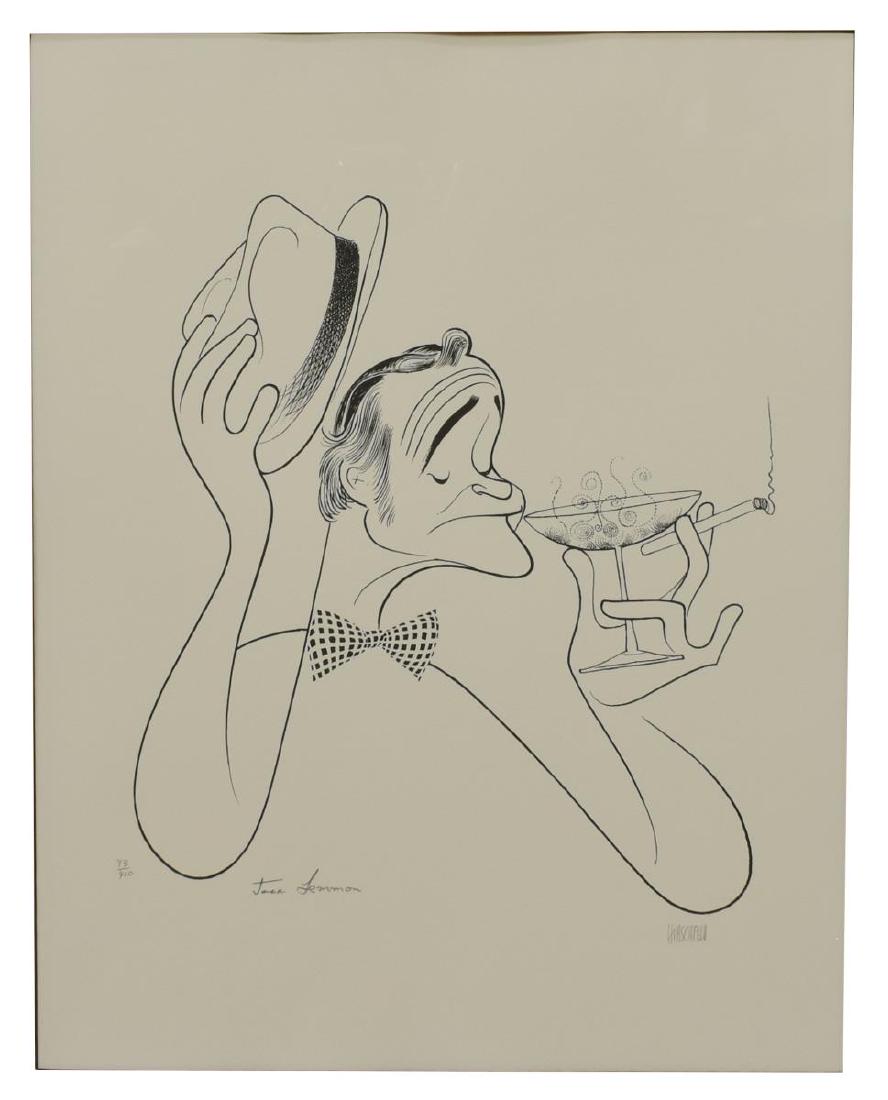 ALBERT HIRSCHFELD (D.2003) JACK LEMMON LITHOGRAPH (1 of 5)
