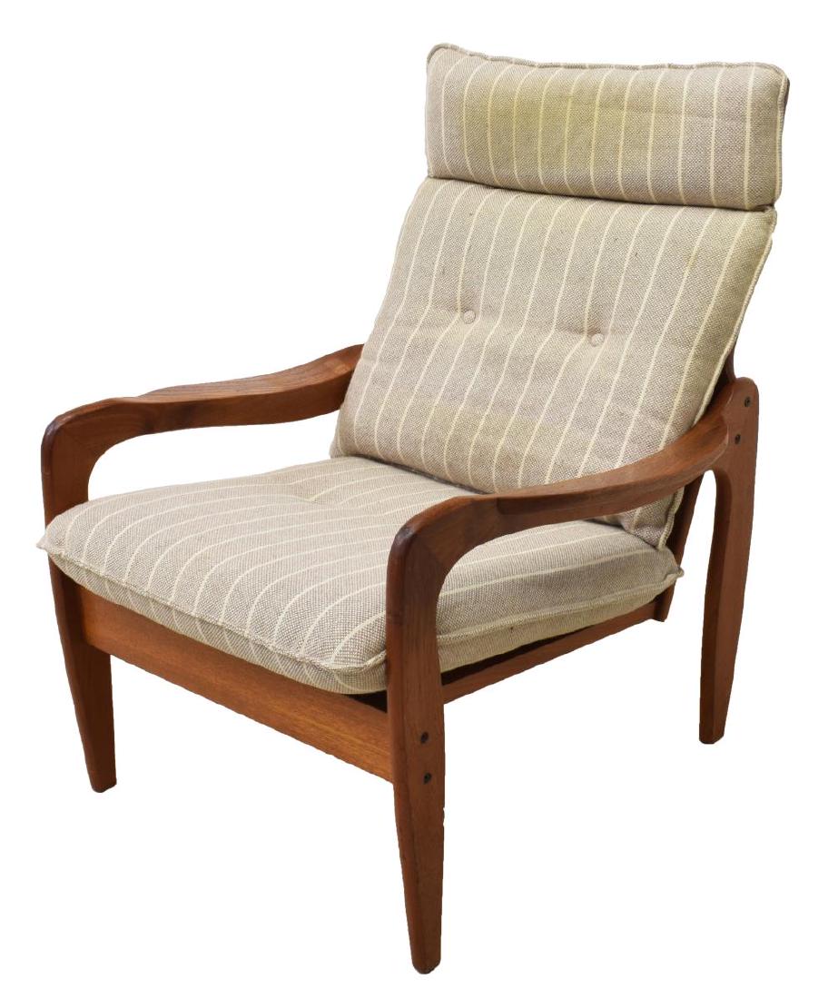DANISH MID-CENTURY MODERN TEAK FRAMED ARMCHAIR (1 of 3)