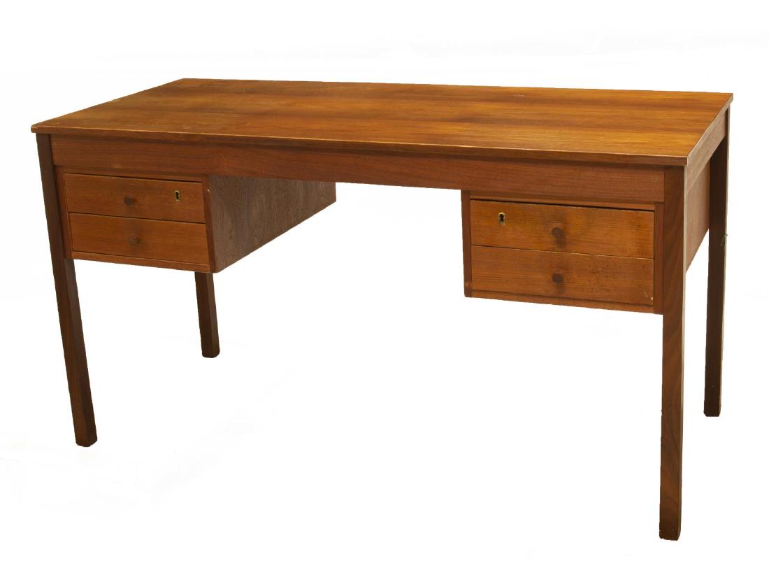 DANISH MID-CENTURY MODERN TEAK WRITING DESK (1 of 2)