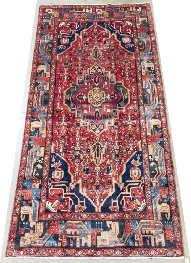 HAND-TIED PERSIAN SERAPI RUG, 11' X 5'3" (1 of 4)