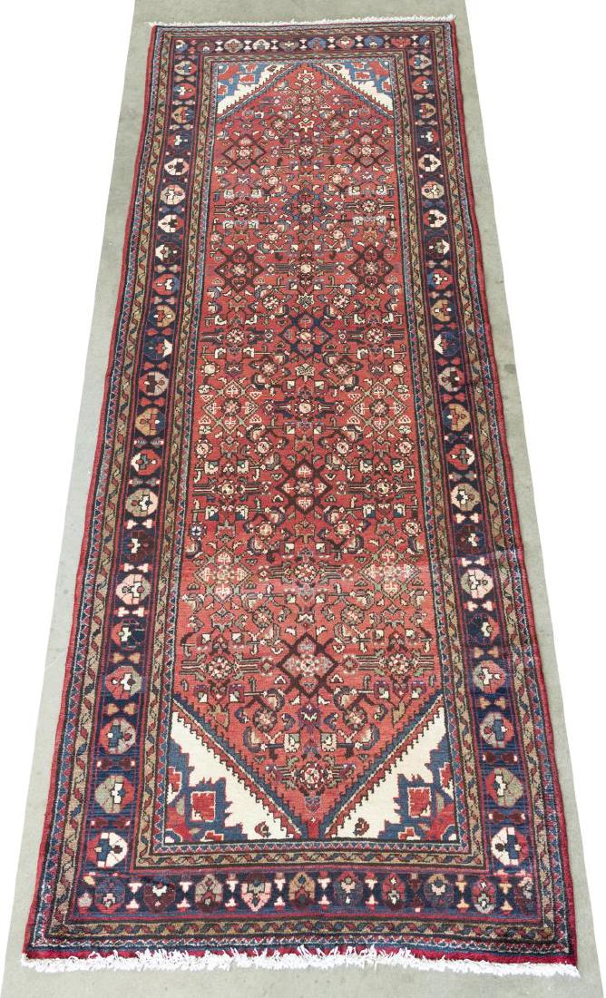 HAND-TIED PERSIAN BIJAR FLOOR RUNNER, 10'8" X 3'6" (1 of 4)