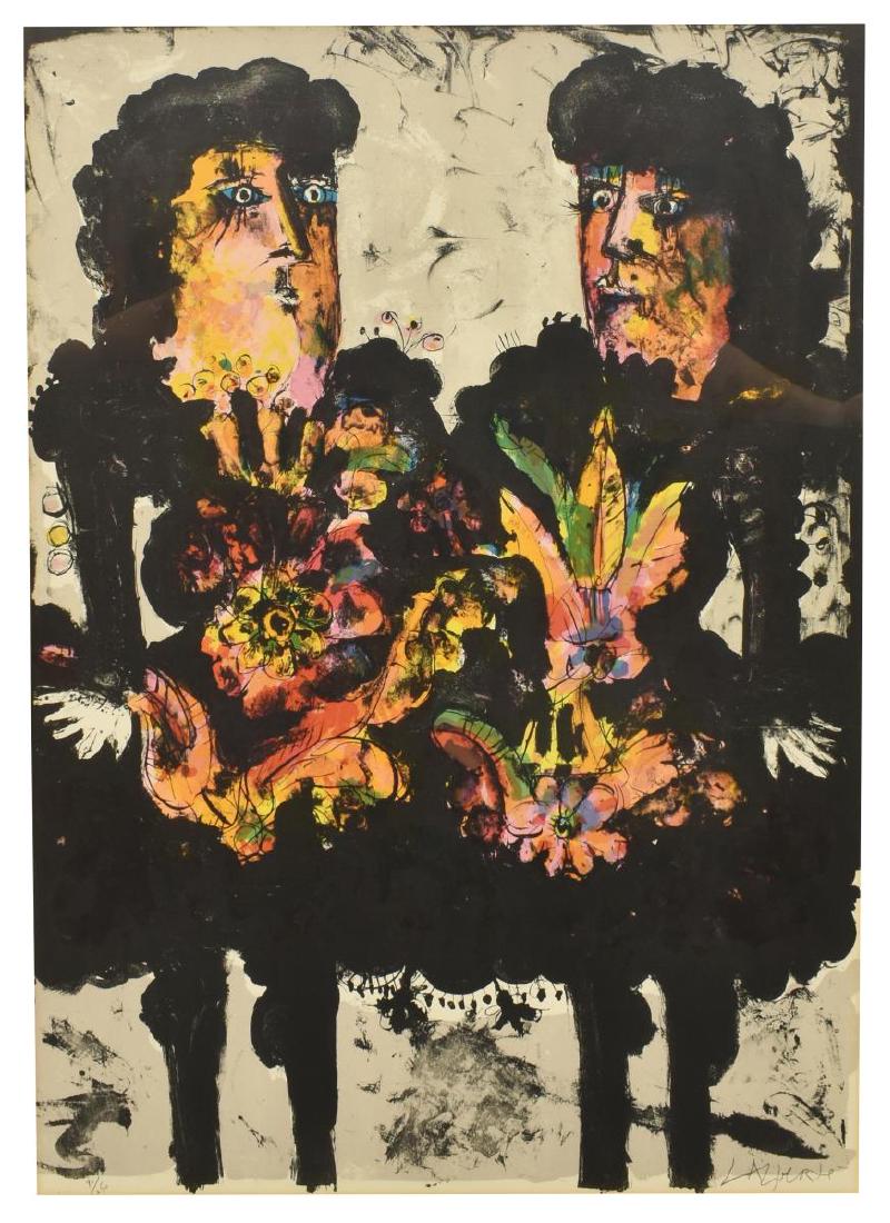 NORMAN LALIBERTE (B.1925) TWINS CIRCUS LITHOGRAPH (1 of 5)