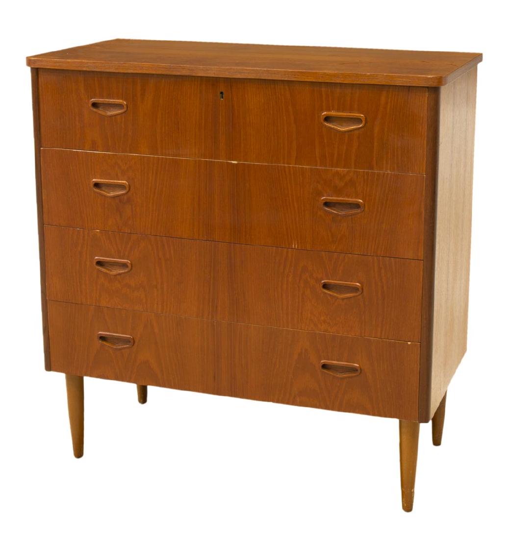 DANISH MID-CENTURY MODERN TEAK CHEST OF DRAWERS (1 of 3)