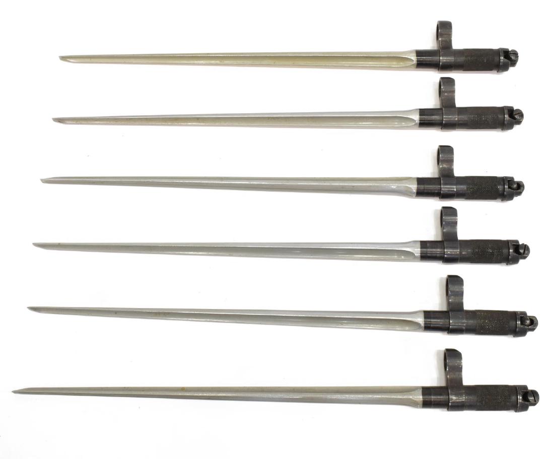 (6) CHINESE SKS BAYONETS: (lot of 6) Chinese SKS bayonets, tapered quadrant form, overall: 14.75"l Start Price: $50.00