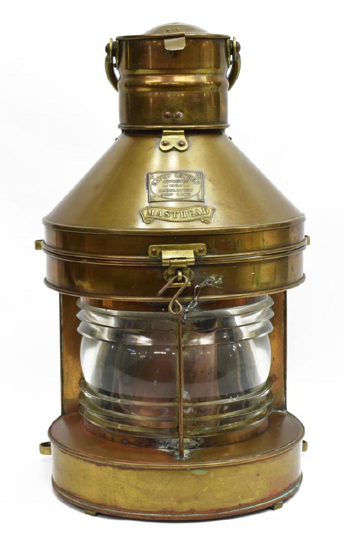 1924 Copper Brass Masthead Ships Lamp Lantern
