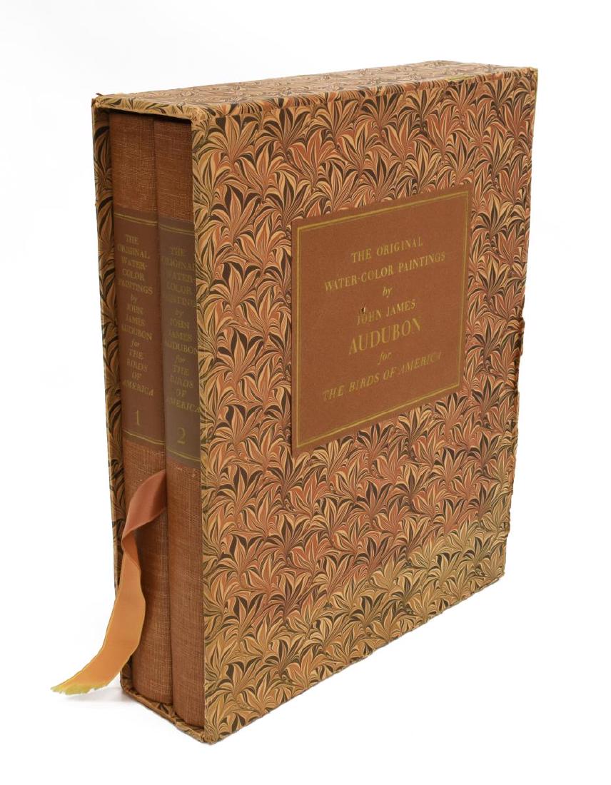 AUDUBON, BIRDS OF AMERICA, HERITAGE PUBLISHING: (2 vols.) "The Original Watercolor Paintings by John James Audubon for The Birds of America", American Heritage Publishing, New York, 1966, books in excellent condition with 431 color plates, housed i