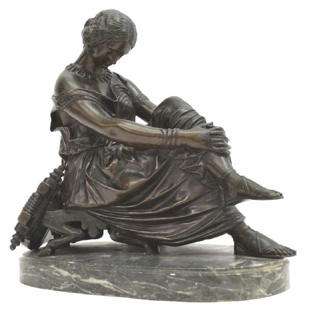 JAMES PRADIER (D.1852) PATINATED BRONZE SAPPHO (1 of 5)