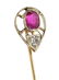 3) ESTATE NATURAL RUBY, DIAMOND & OTHER STICK PINS - 4