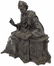 PATINATED BRONZE 'LOIS D'ATHENES' CLOCK TOPPER