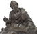 PATINATED BRONZE 'LOIS D'ATHENES' CLOCK TOPPER - 2