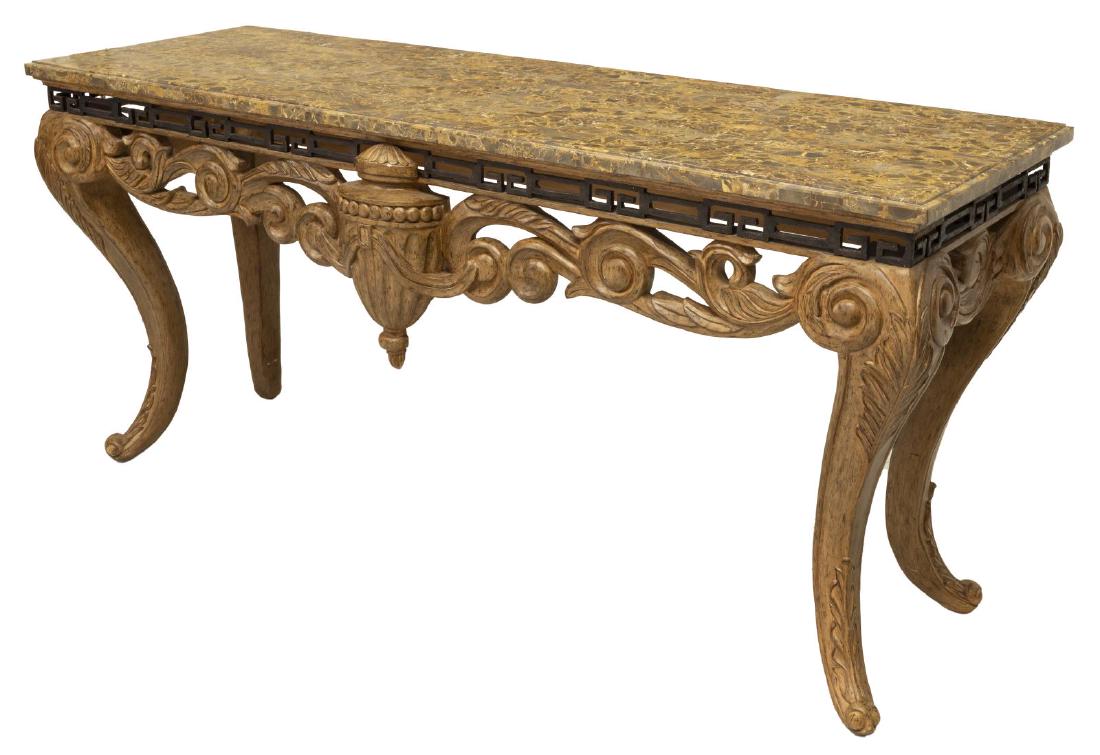 CONTEMPORARY STONE TILED TOP CONSOLE TABLE (1 of 4)