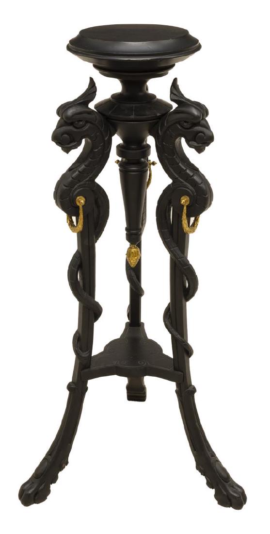 FRENCH VICTORIAN PAINTED GRIFFIN PEDESTAL (1 of 3)