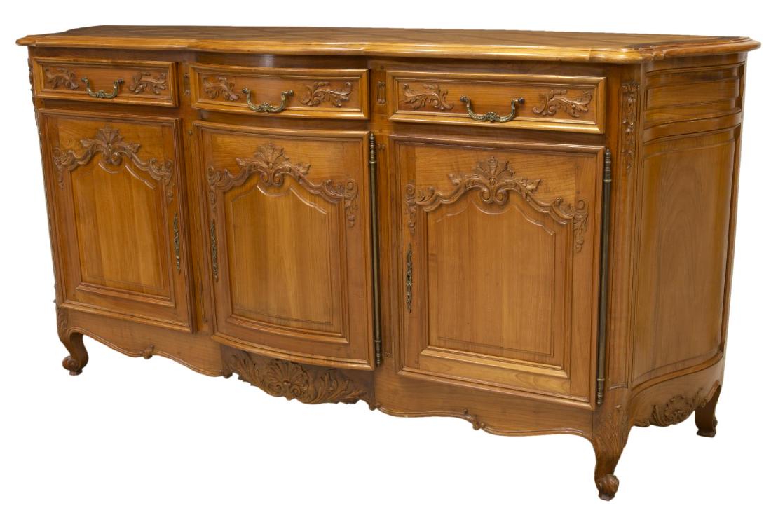 FRENCH PROVINCIAL LOUIS XV STYLE SIDEBOARD SERVER (1 of 5)