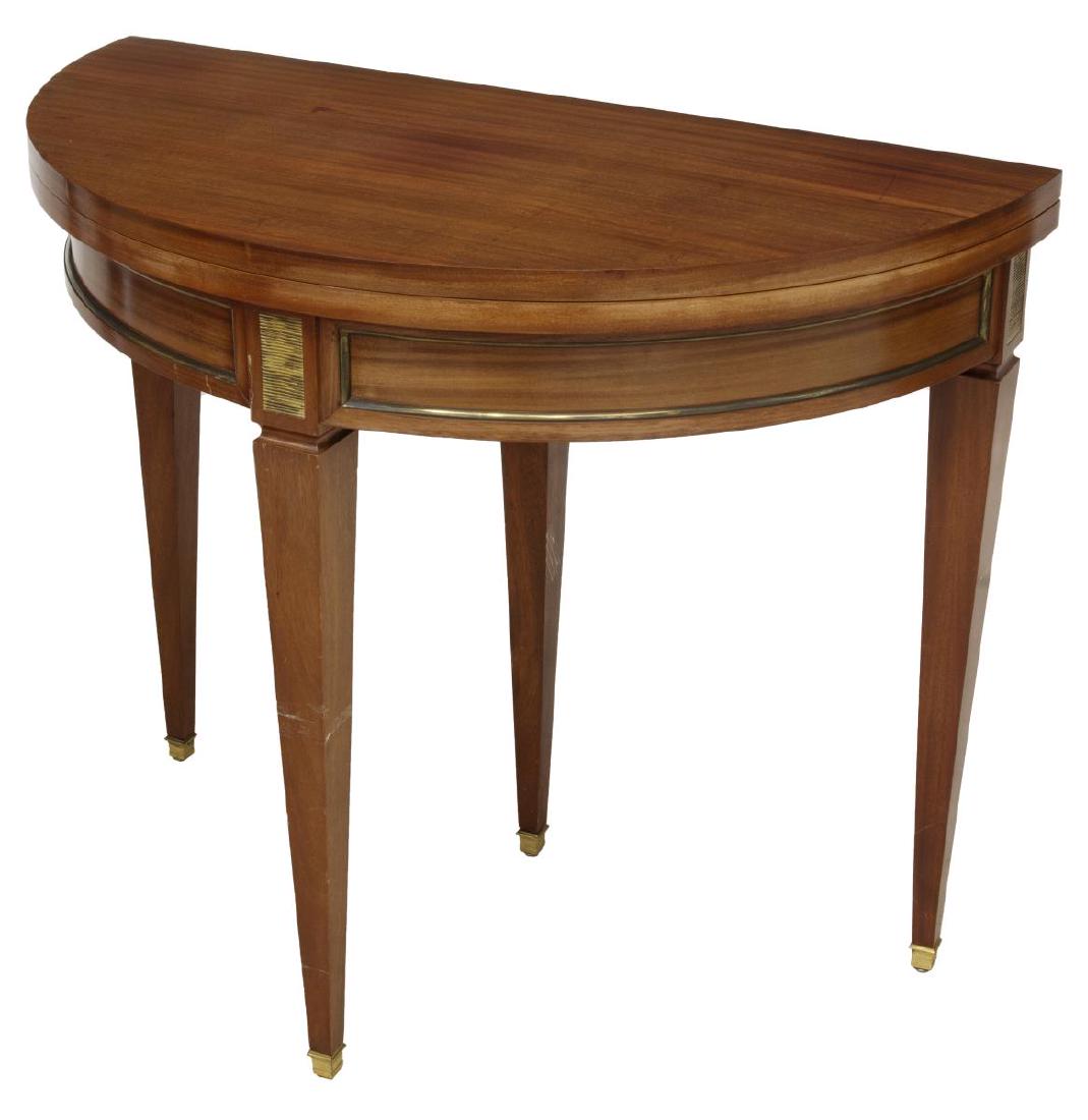 LOUIS XVI STYLE FLIP-TOP DEMILUNE GAMES TABLE (1 of 3)