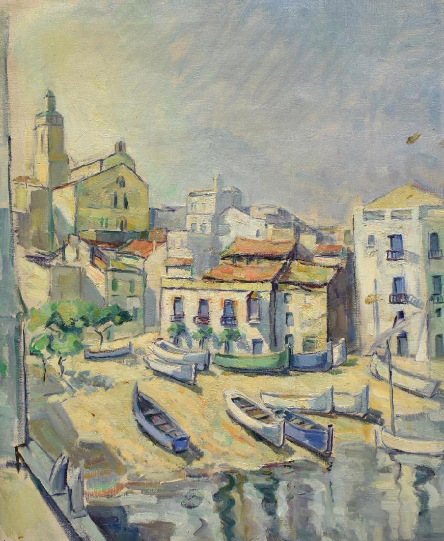 CEES VAN IJSSELDIJK (D.1977) VILLAGE OIL PAINTING (1 of 4)