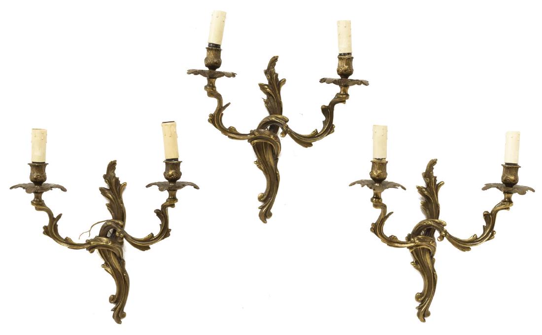 (3) ITALIAN LOUIS XV STYLE 2-LIGHT WALL SCONCES (1 of 2)