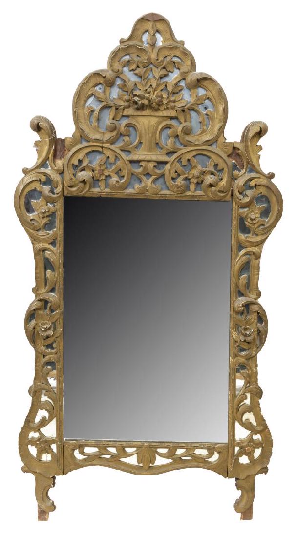 FRENCH GILTWOOD OVERLAY WALL MIRROR (1 of 4)