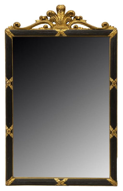 Large La Barge Parcel Gilt Beveled Wall Mirror
