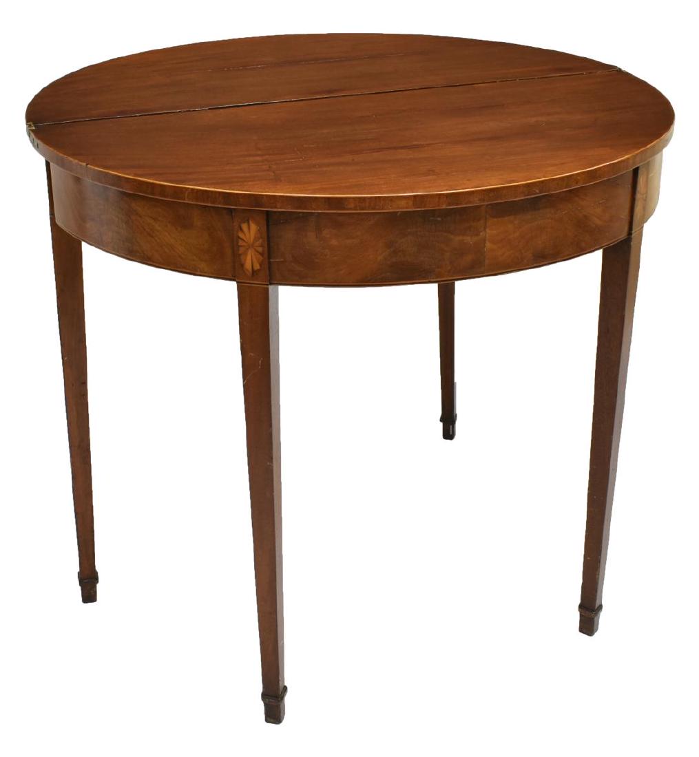 HEPPLEWHITE STYLE MAHOGANY CARD TABLE (1 of 5)