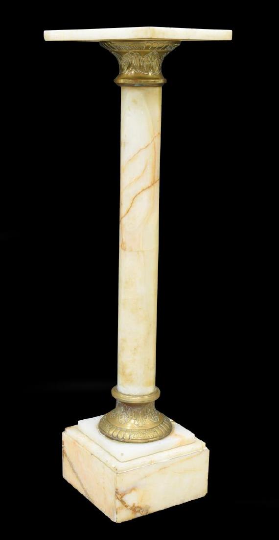 ITALIAN ARCHITECTURAL ONYX COLUMN PEDESTAL (1 of 3)