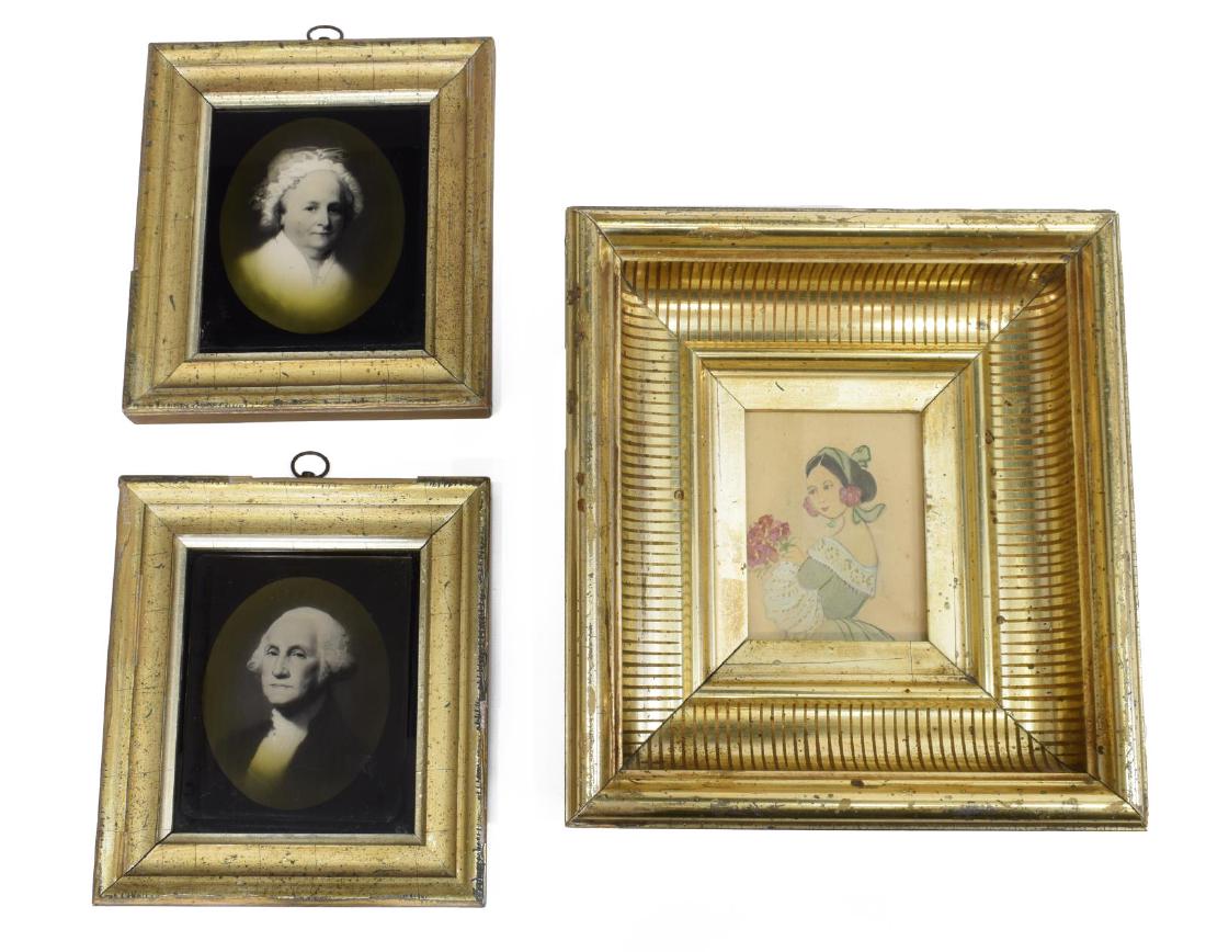 3) AMERICAN MINIATURE PORTRAIT & WASHINGTON PRINTS (1 of 3)