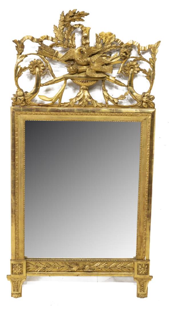 FRENCH LOUIS XVI GILTWOOD MIRROR, 18TH C. (1 of 4)