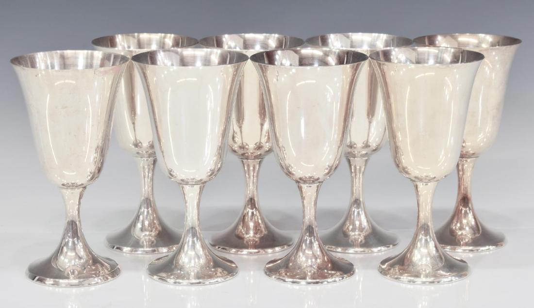 (8) GORHAM 'PURITAN' STERLING SILVER WATER GOBLETS (1 of 4)