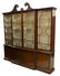 GEORGIAN MAHOGANY GLAZED BREAKFRONT BOOKCASE