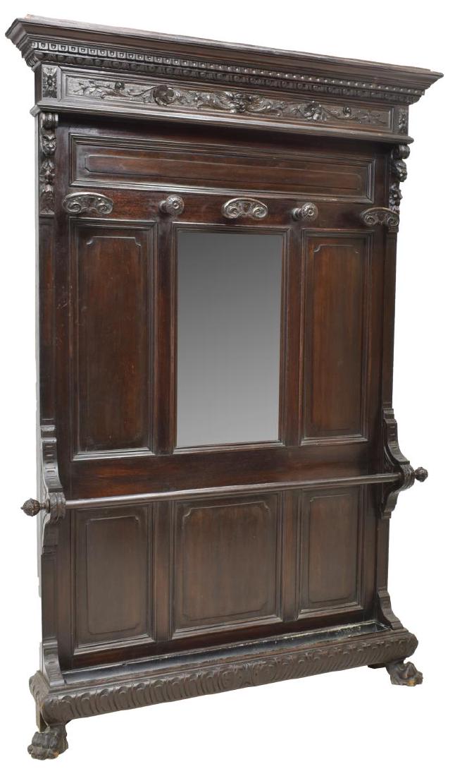 ITALIAN RENAISSANCE REVIVAL MIRRORED HALL TREE (1 of 4)