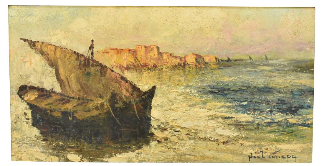 NOEL CANEPA (B.1935) IMPRESSIONISTIC SHIP PAINTING (1 of 4)